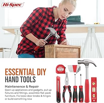 Hi-Spec Trapano Avvitatore a Batteria 8V, Set Attrezzi da Lavoro