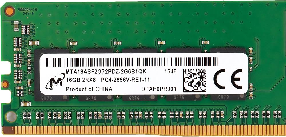 Amazon | MICRON 16GB PC4-2666V-R Registered ECC 2RX8 メモリー