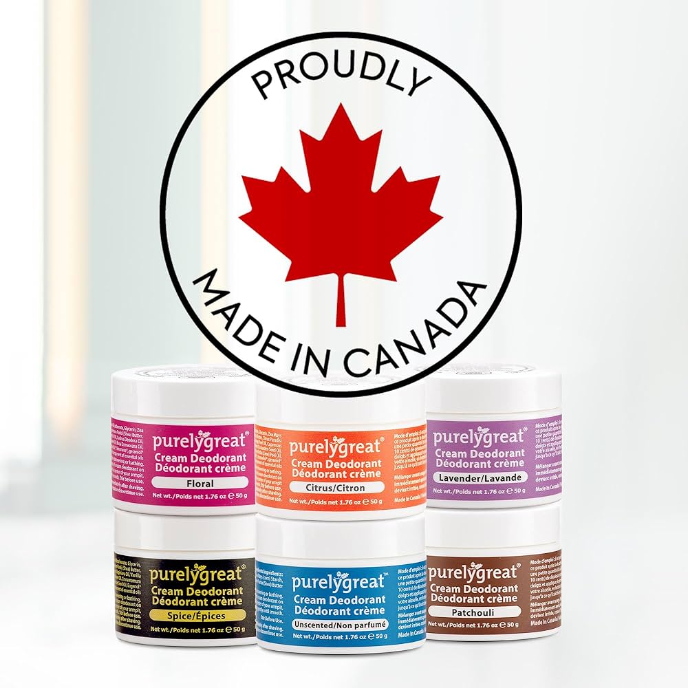 Amazon.com : Purelygreat Natural Unscented Cream Deodorant for