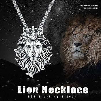 Amazon.co.jp: ライオンネックレス、S925スターリングシルバーライオン