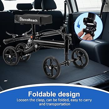 Amazon.com: BlessReach Knee Scooter Steerable Knee Walker Deluxe