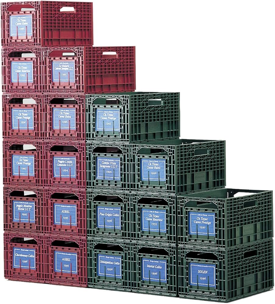 Amazon｜ワインストッカー 12本収納 折りたたみ 10個セット レッド