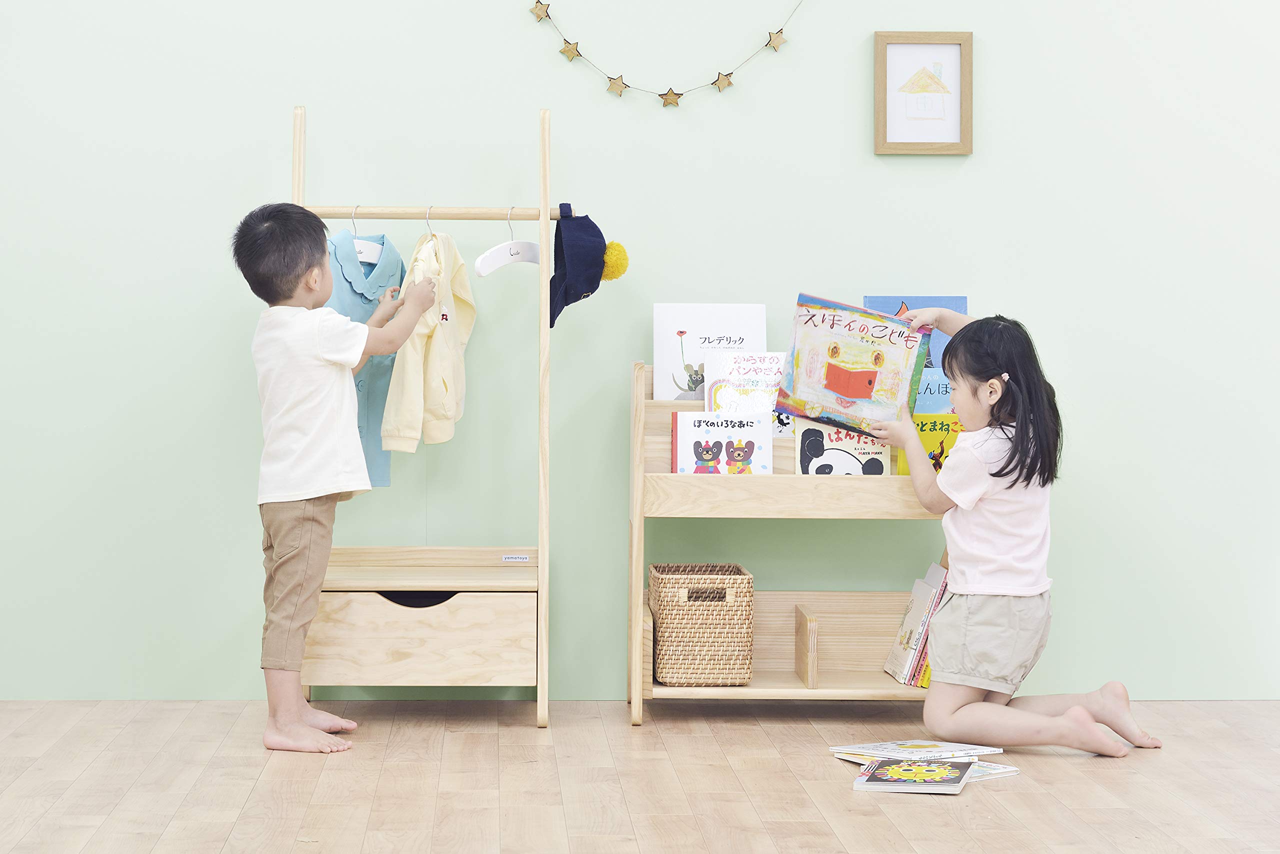 Amazon｜大和屋 ノスタ キッズハンガーラック ハンガーラック ハンガー