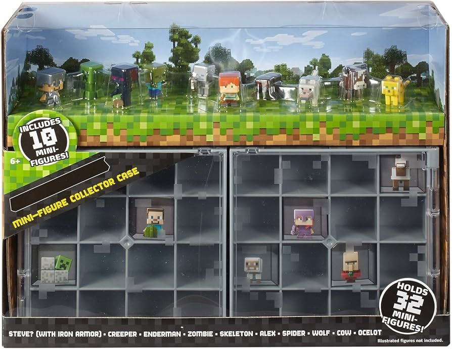 Amazon | マインクラフト ミニフィギュア コレクティング ケース＆10こ
