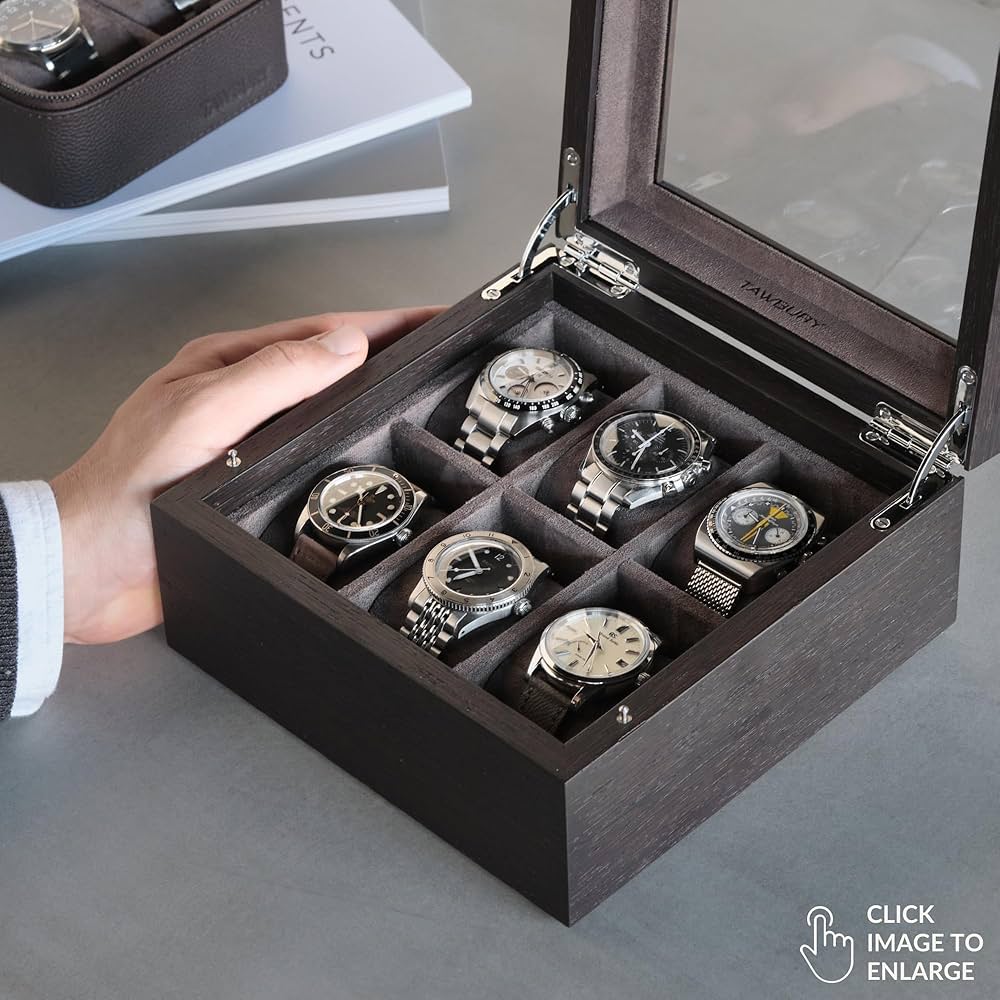 Amazon.co.jp: TAWBURY 木製腕時計ボックスオーガナイザー 男性用