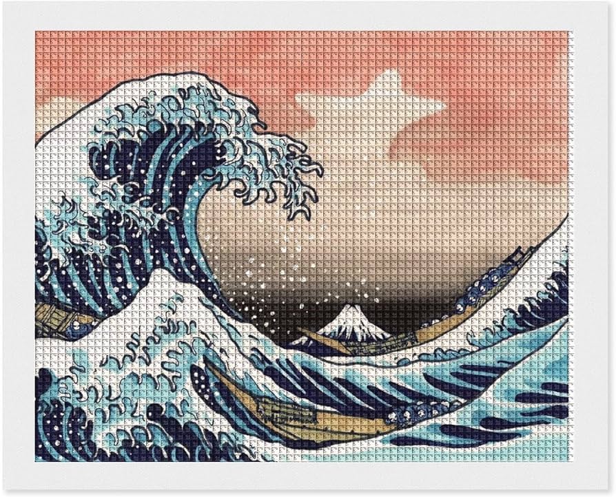 Amazon.co.jp: 葛飾北斎 富嶽三十六景 神奈川沖浪裏 ダイヤモンド