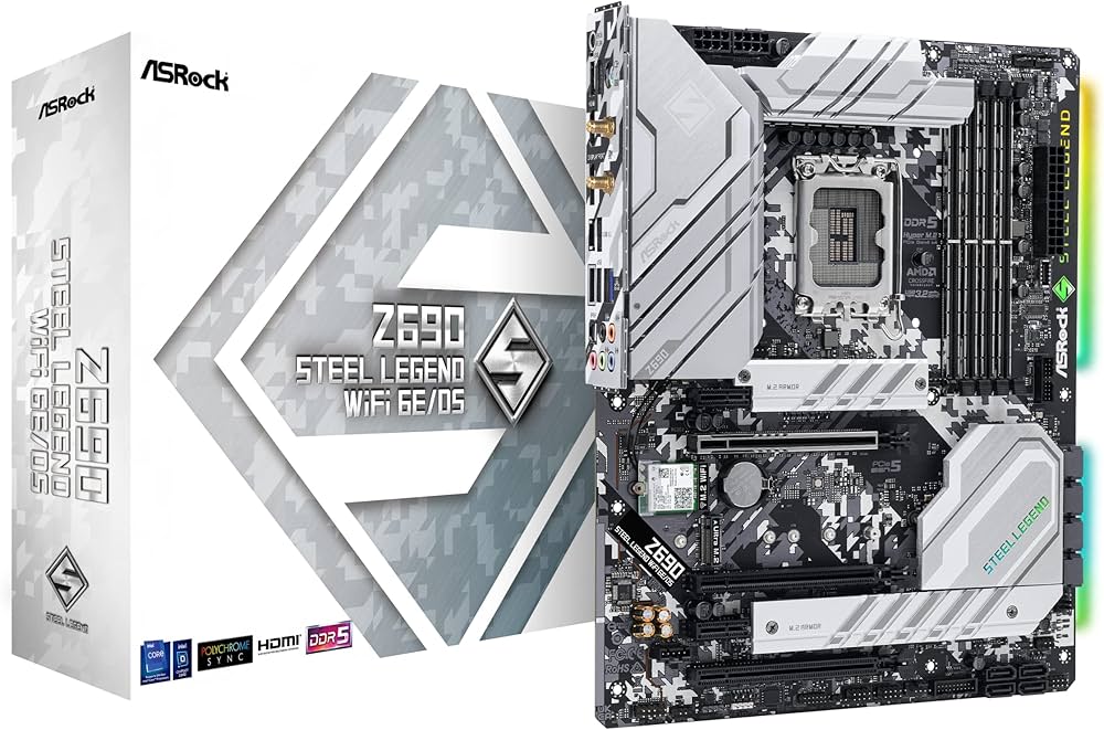 Amazon | ASRock マザーボード Z690 Steel Legend WiFi 6E/D5 Intel 第