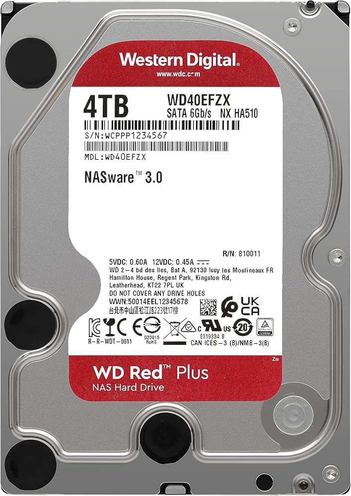 Amazon | WD40EFZX [WD Red Plus（4TB 3.5インチ SATA 6G 5400rpm
