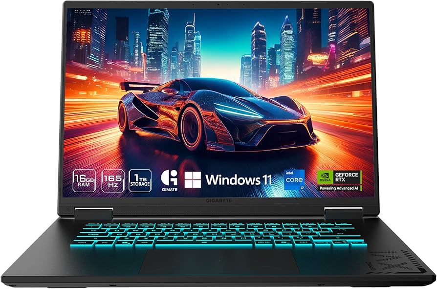 GIGABYTE - Laptop para jogos A16-165Hz 1920x1200 WUXGA - NVIDIA