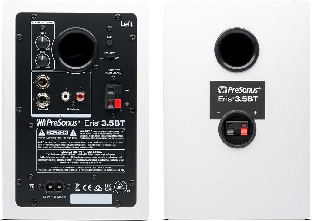 Amazon.com: PreSonus Eris 3.5BT Studio Monitors, Pair — 3.5