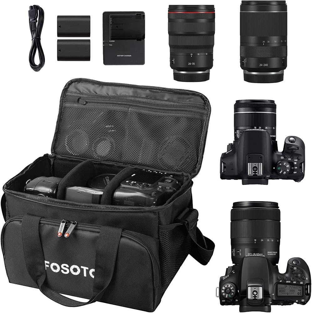 Amazon.com : FOSOTO Large Capacity Photography Camera Bag Video
