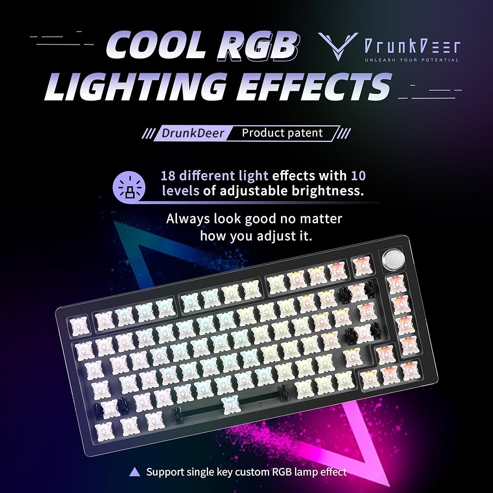 Amazon | DrunkDeer A75 ラピッドトリガー キーボード メカニカル TKL