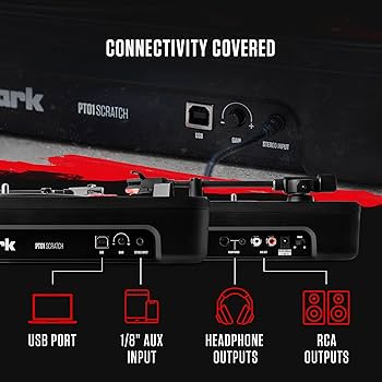 Amazon | Numark スクラッチ・ターンテーブル スピーカー内蔵 乾電池