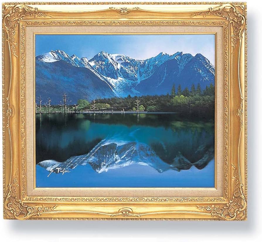 Amazon.co.jp: 坪井 志朗 油絵額 F10 「上高地大正池」 : ホーム＆キッチン