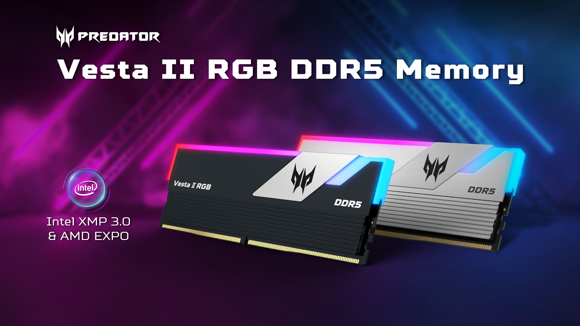Acer Predator Vesta II RGB DDR5 RAM 64GB (32GBx2) 6000MHz CL30 PC5
