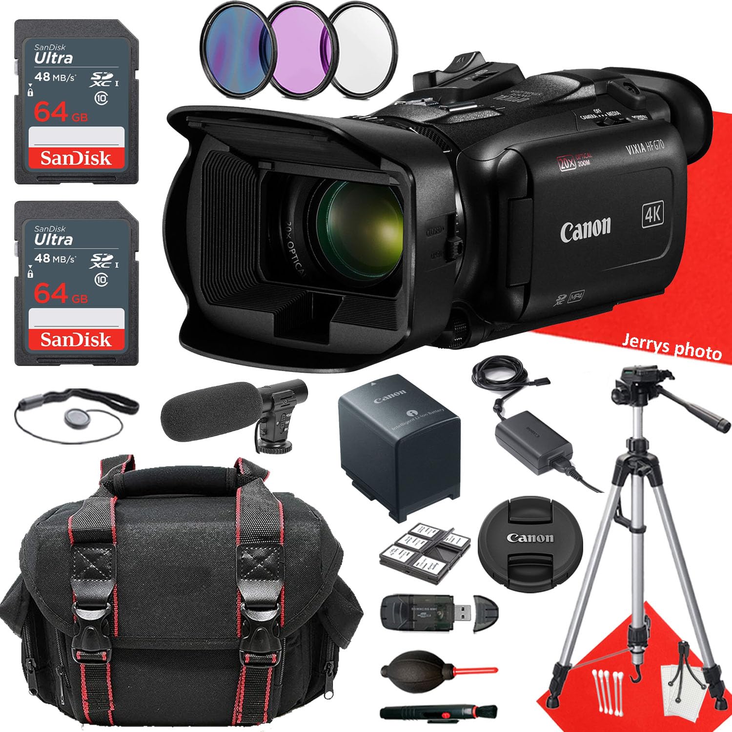 Amazon.com : Canon Vixia HF G70 UHD 4K Camcorder + 2PC 64 GB