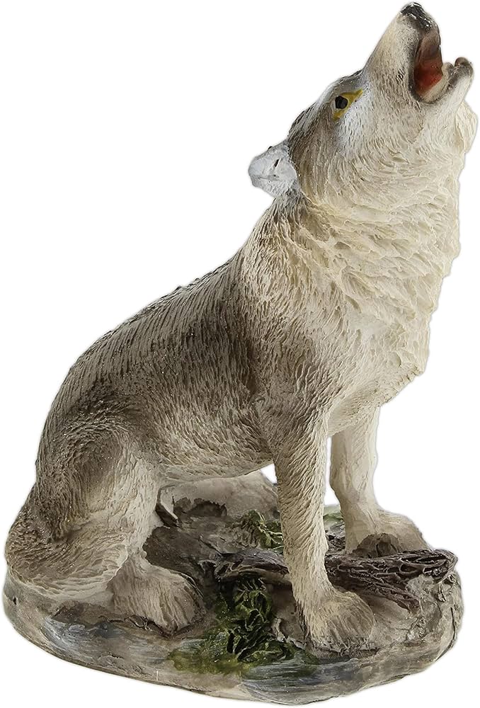 Amazon.co.jp: 小さな遠吠えするオオカミ フィギュア : ホーム＆キッチン