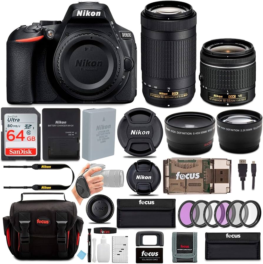 Amazon.com : Nikon D5600 24.2MP DSLR Camera with 18-55mm and 70