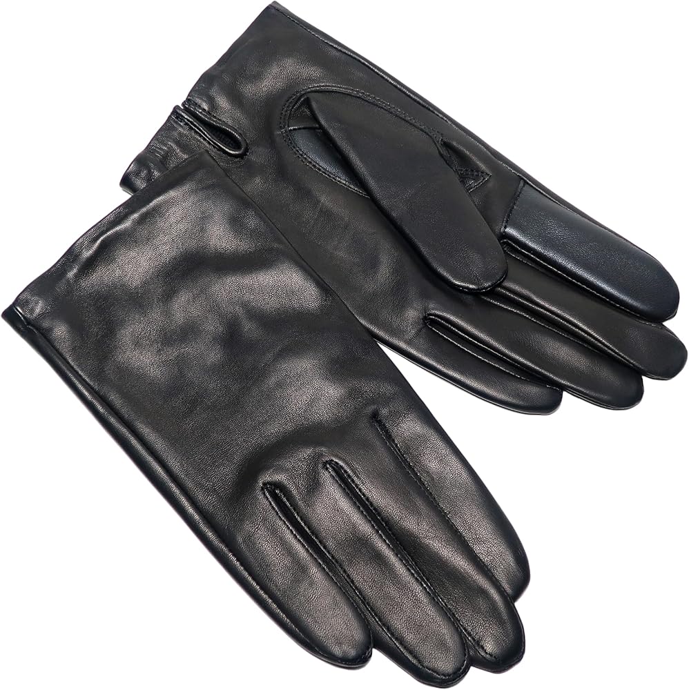 Amazon | 【厳選された素材 拘りの技術】メンズ 手袋 羊革 ブラック