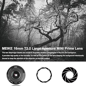 Amazon | Meike 16mm t2.2 大口径マニュアルフォーカスプライムミニ