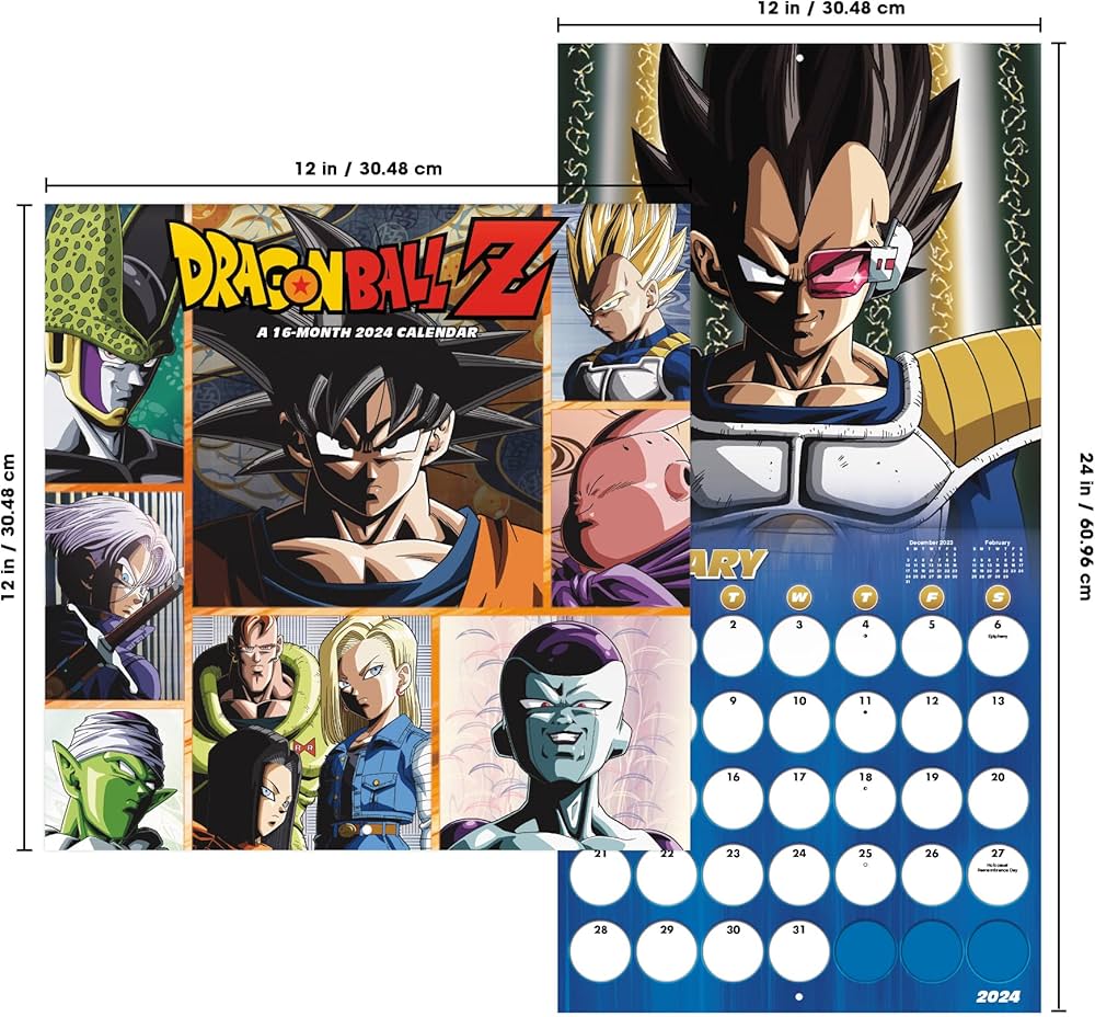 Amazon.co.jp: 2024年ドラゴンボールZ壁掛けカレンダー : 文房具