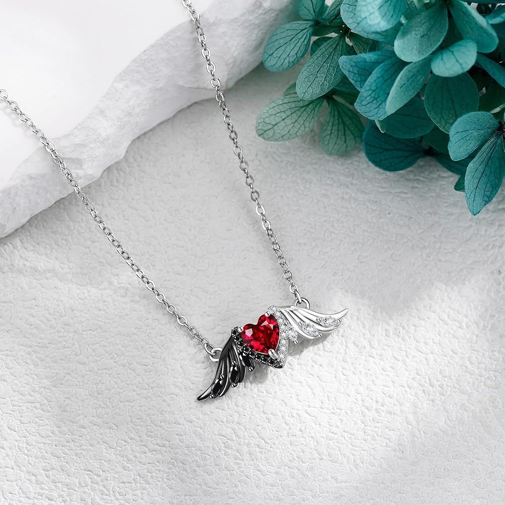 Amazon.co.jp: AXOMY 天使 悪魔 ネックレス 925スターリングシルバー