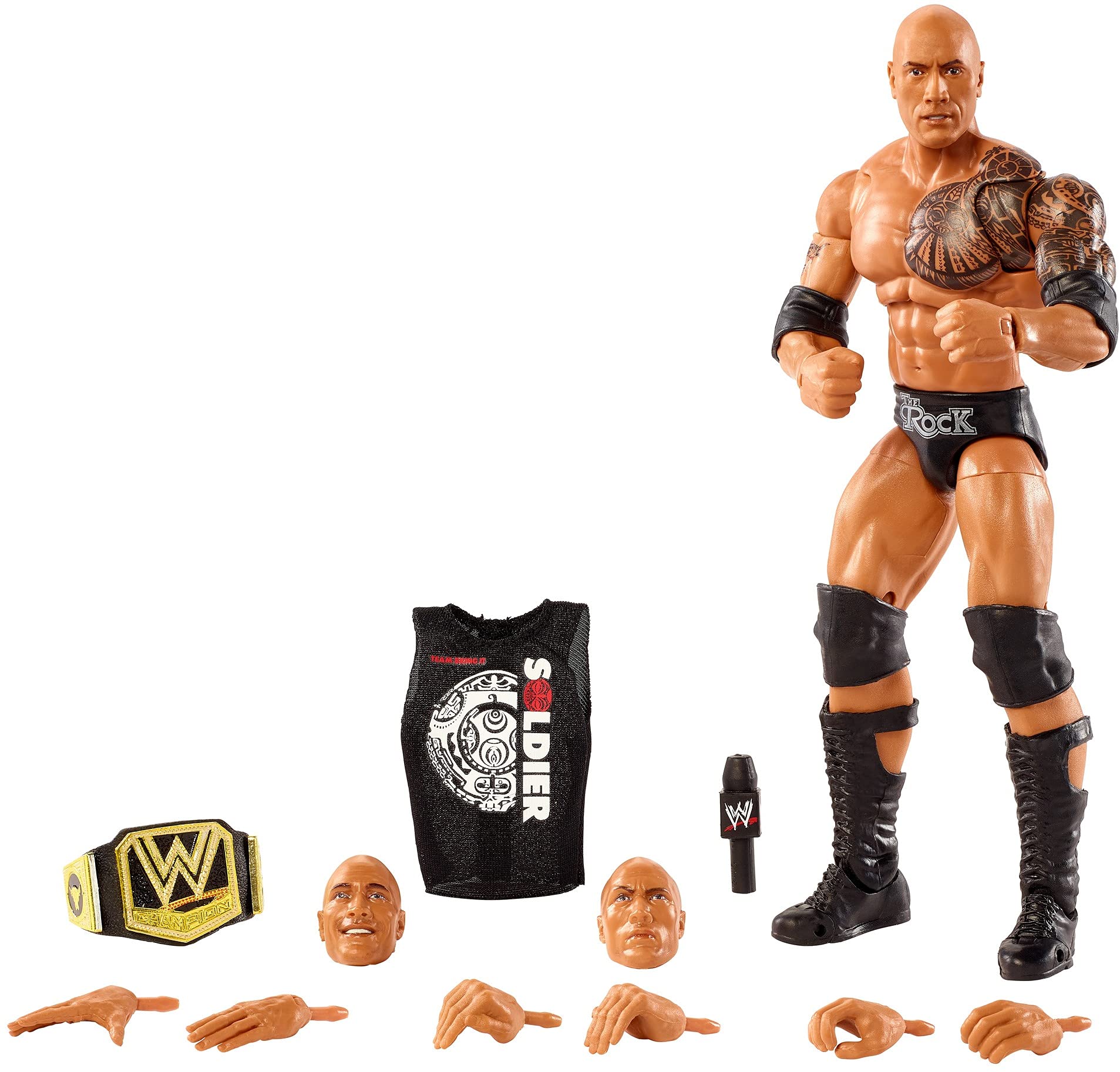WWE Ultimate Edition The Rock Action Figure with Interchangeable