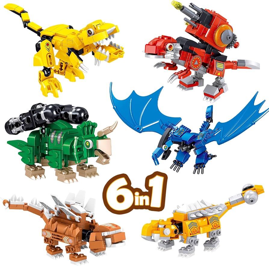 Amazon.co.jp: HIGH GODO 恐竜 変形ロボット 組み立てセット 670ピース