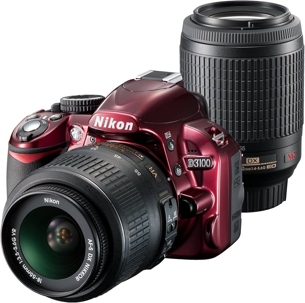 Amazon | Nikon デジタル一眼レフカメラ D3100 レッド 200mmダブル