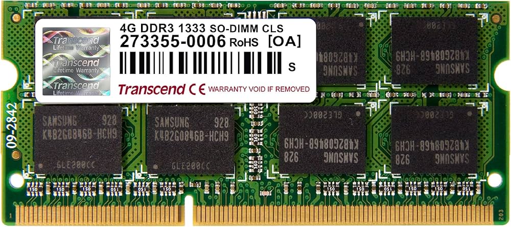 Amazon | Transcend ノートPC用メモリ PC3-10600 DDR3 1333 4GB 1.5V