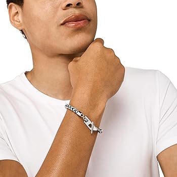 Amazon.co.jp: Diesel メンズ ステンレススチール織チェーン