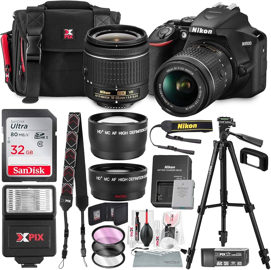 Amazon.com : Nikon D3500 DSLR Camera with AF-P DX NIKKOR 18-55mm f