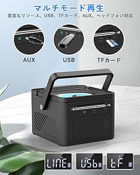 Amazon.co.jp: Greadio 2025 多機能ラジカセCDプレーヤー Bluetooth5.1