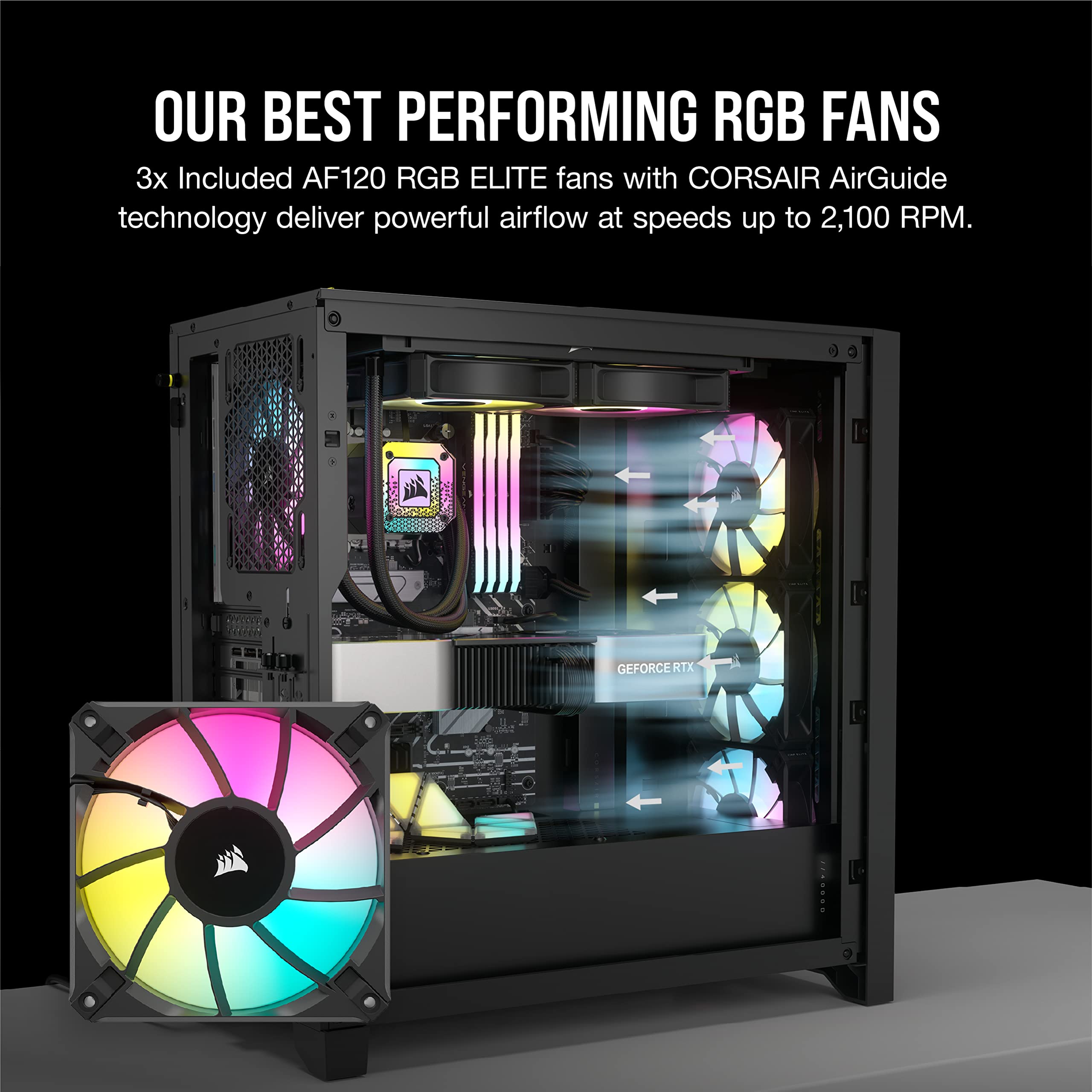 Amazon | CORSAIR iCUE 4000D RGB Airflow Tempered Glass Mid-Tower