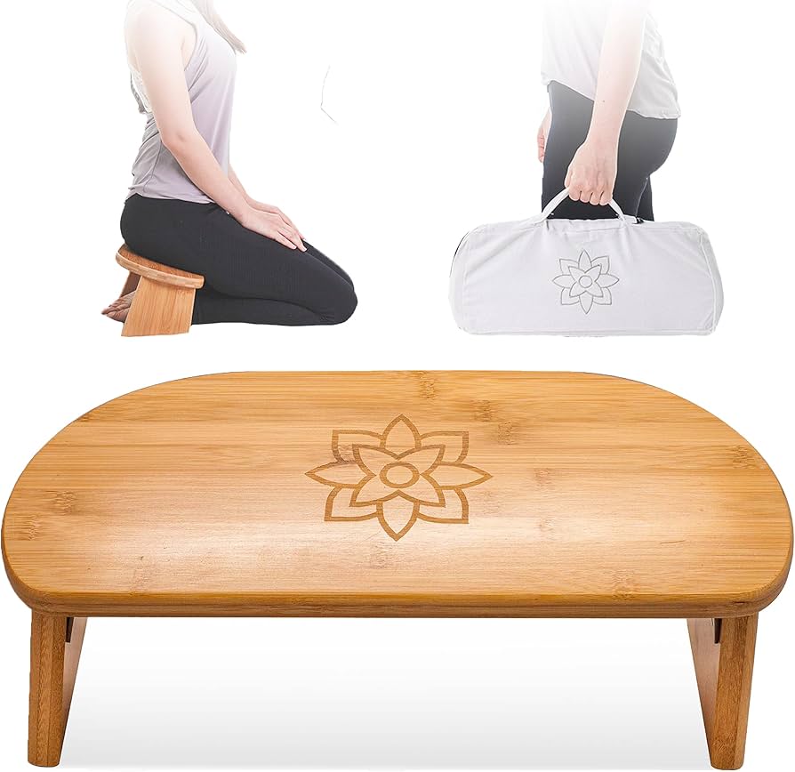 Amazon.com: Mindful Modern Folding Meditation Bench - Bamboo