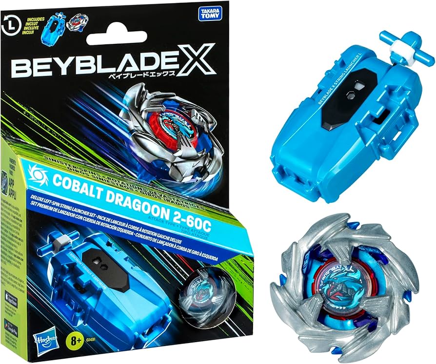 Amazon.com: Beyblade X Cobalt Dragoon 2-60C Deluxe Left-Spin