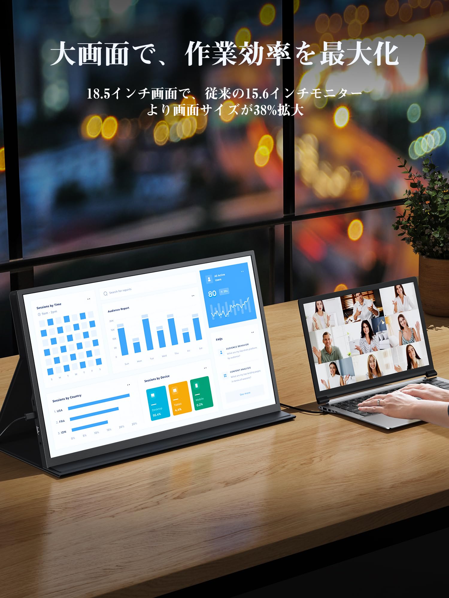 Amazon.co.jp: MAGICRAVEN モバイルモニター モバイルディスプレイ
