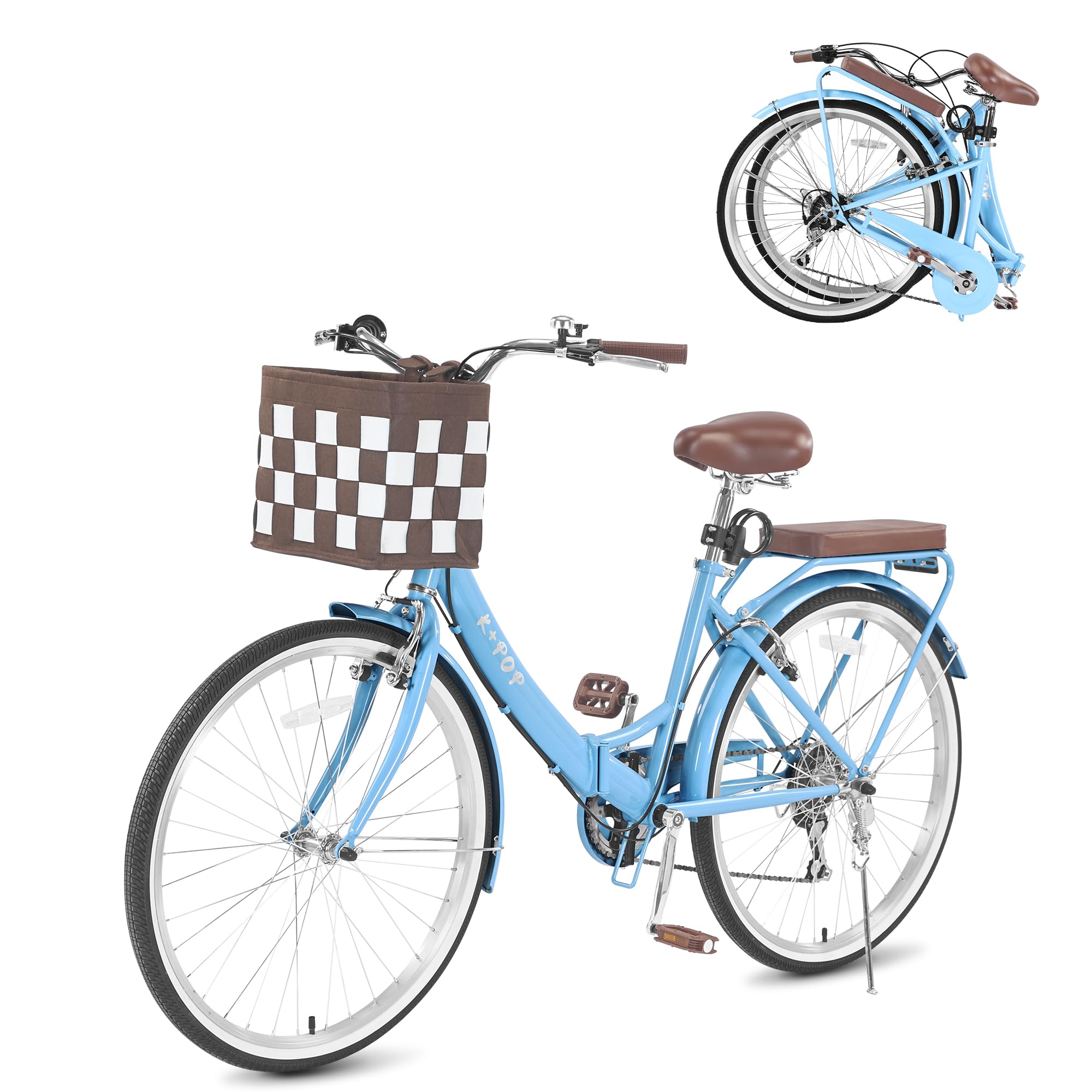 Amazon.com : BGGFNZ 26 Inch Foldable Beach Cruiser Bike Womens