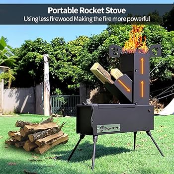 Amazon.co.jp: ロケットストーブ ポータブル 折りたたみ 薪 キャンプ