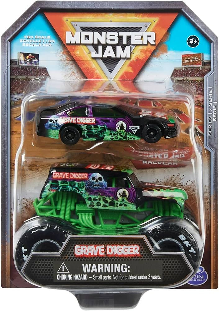 Amazon.com: Monster Jam Official 1:64 Scale Diecast 2-Pack Monster