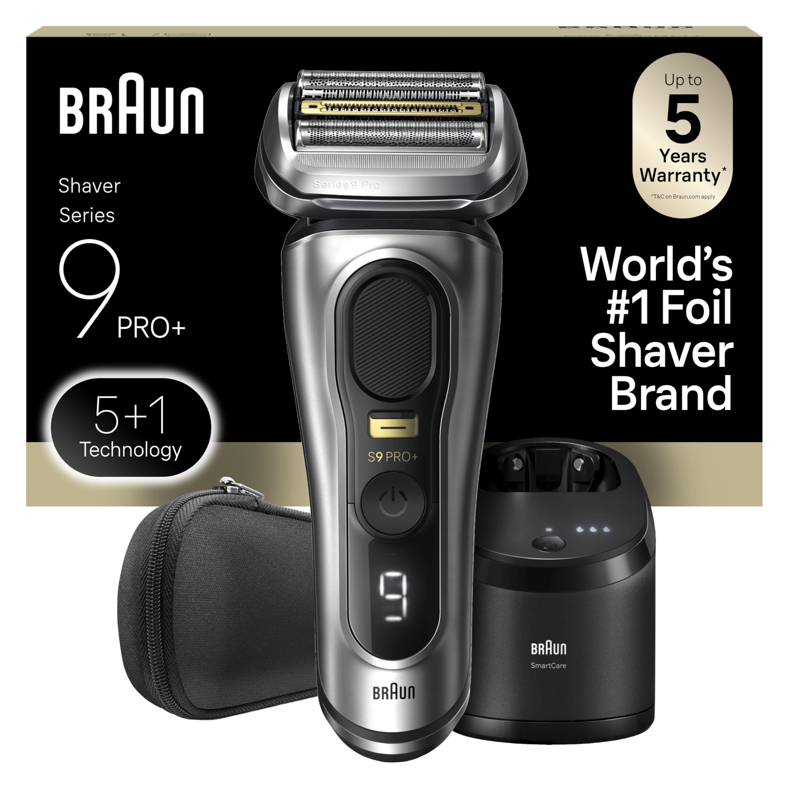 Amazon.co.jp: Braun Series 9 PRO+ 男性用電動カミソリ、5つのプロ