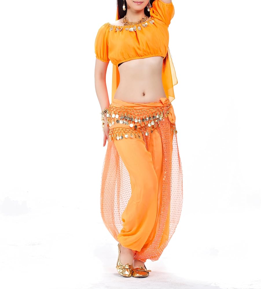 Amazon.co.jp: BellyLady 全11色 ベリーダンス衣装 パンツ サムエル