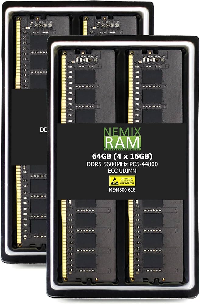 Amazon.com: NEMIX RAM 64GB (4X16GB) DDR5 5600MHZ PC5-44800 1Rx8