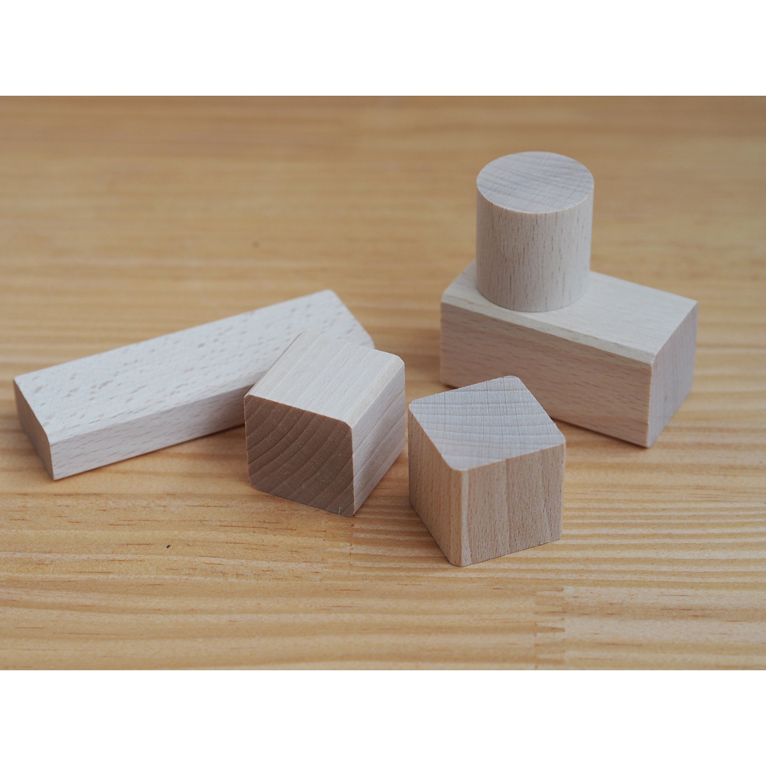 Amazon | ニチガン ブナの木の無塗装つみき 40ピース 30mm角立方体