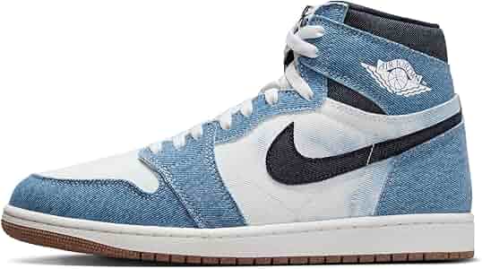 Amazon.com | Jordan Men's 1 Retro High OG Denim Summit White