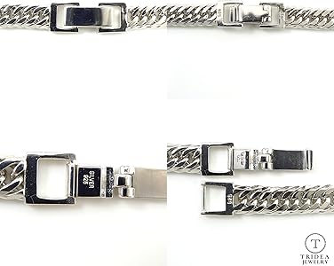 Amazon | [T TRIDEA JEWELRY] SV925 シルバー 12面 トリプル 喜平