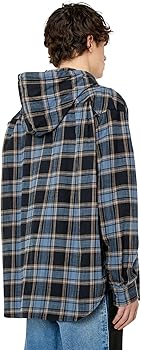 Amazon.co.jp: [ディーゼル] メンズ シャツ チェック パーカー