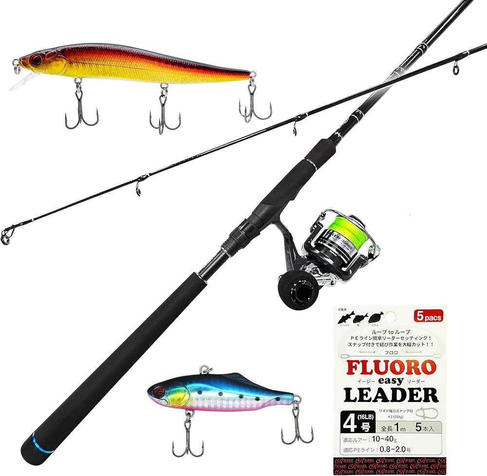 Amazon | ルナヒサノ シーバス釣りセットDX 9フィート 並継 PE付 竿