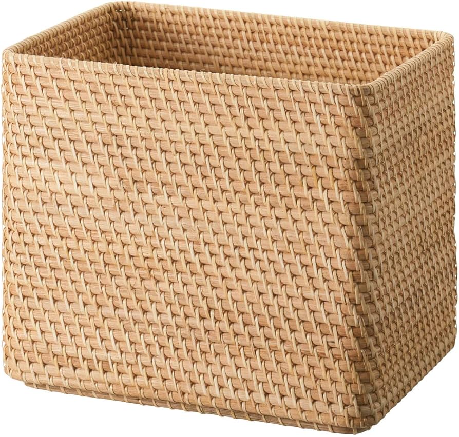Amazon.co.jp: 無印良品 重なるラタン長方形バスケット・特大 (V)約幅