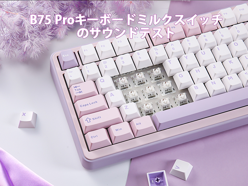 Amazon | YUNZII B75 PRO 75% ガスケットゲーミングキーボード 無線